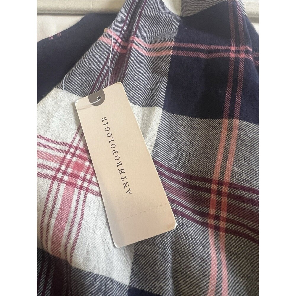 Anthropologie Isabella Sinclair Plaid Midi Dress NWT Sz M Ruffle Hem Cottagecore - Picture 5 of 10